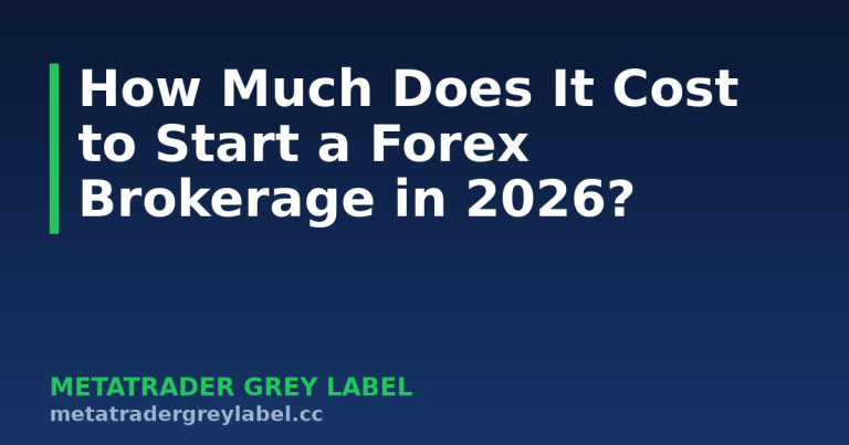 How Much Does It Cost to Start a Forex Brokerage in 2026? - MetaTrader grey label guide