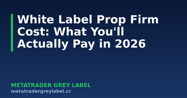 White Label Prop Firm Cost: What You'll Actually Pay in 2026 - MetaTrader grey label guide