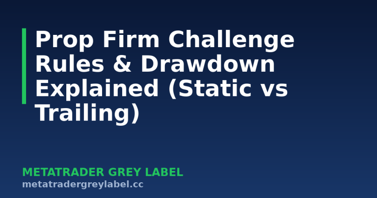 Prop Firm Challenge Rules & Drawdown Explained (Static vs Trailing) - MetaTrader grey label guide