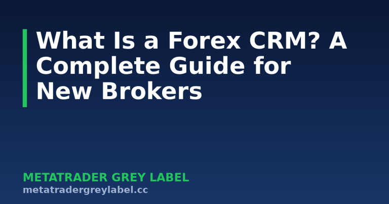 What Is a Forex CRM? A Complete Guide for New Brokers - MetaTrader grey label guide