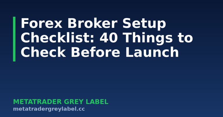 Forex Broker Setup Checklist: 40 Things to Check Before Launch - MetaTrader grey label guide