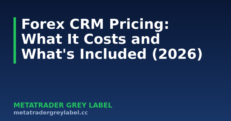 Forex CRM Pricing: What It Costs and What's Included (2026) - MetaTrader grey label guide