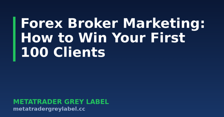 Forex Broker Marketing: How to Win Your First 100 Clients - MetaTrader grey label guide